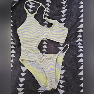 SOLID & STRIPED monokini reversible swirly dots zebra